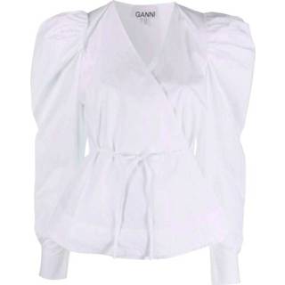 👉 Vrouwen wit Poplin Wrap Top