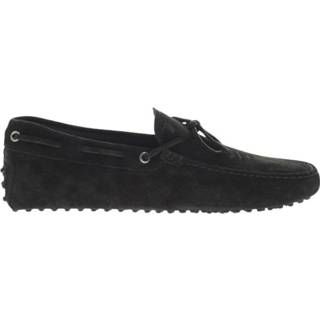 👉 Moccasins suede male zwart with grommets