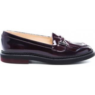 👉 Moccasins bordeaux vrouwen zwart Mocassins
