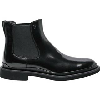 👉 Male zwart Guscio Boots en cuir brillant avec élastiques