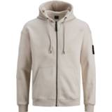 Hoodie wit s male mannen JACK & JONES Rits Heren White 5715207416060