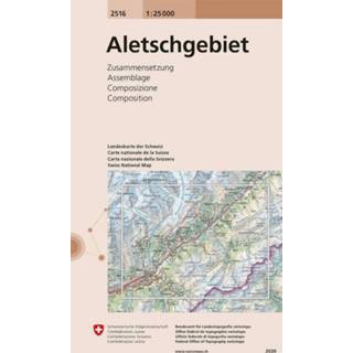 👉 Engels Swisstopo 1 : 25 000 Aletschgebiet 9783302025162