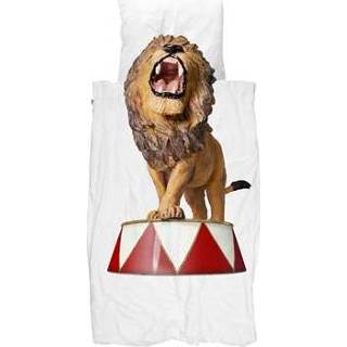 👉 Dekbedovertrek perkal rood SNURK Lion 140 x 220 cm 8719638767569