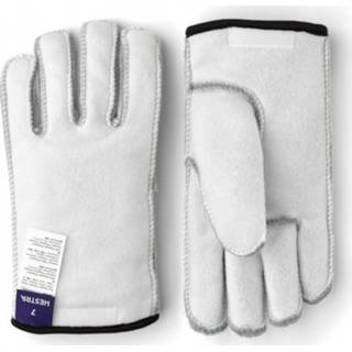 👉 Hestra - Women's Patrol Liner 5 Finger - Handschoenen maat 9, grijs/wit