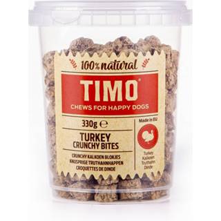 👉 Houten blok Timo Crunchy Blokjes Emmer - Hondensnacks Kalkoen 330 g 8711621972783