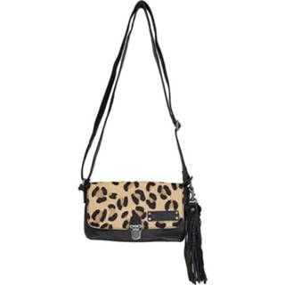 👉 Schoudertas zwart leer volwassenen vrouwen nederlands overslag Bag2Bag Jaca Leopard 8720289549107