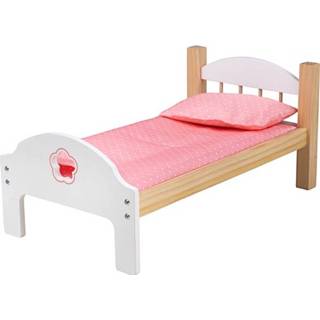 👉 Poppenbed houten poppenbedje met beddengoed 691621721339