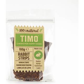 👉 Hondensnack Timo Strips 100 g - Hondensnacks Konijn 8711621971977 8711621972240