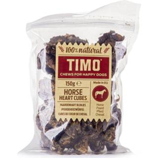 👉 Houten blok Timo Paardenhart Blokjes - Hondensnacks Paardenvlees 150 g 8711621972653