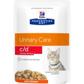 👉 Kattenvoer Hill's Prescription Diet C/D Urinary Stress Care Maaltijdzakjes - Kip 12x85 g 52742286204