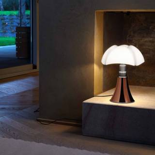 👉 Tafel lamp roestvrijstaal gesatineerd Martinelli Luce Minipipistrello tafellamp koper