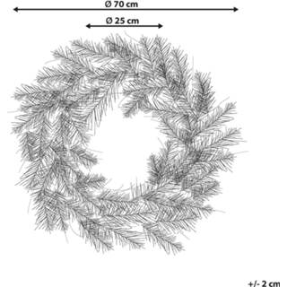 👉 Kerstkrans wit met LED-verlichting ⌀ 70 cm SUNDO 4251682269599