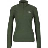 👉 Vrouwen s oranje The North Face - Women's 100 Glacier 1/4 Zip Fleecetrui maat S, 195437164163