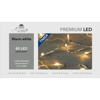 👉 Kerst verlichting active wit Kerstverlichting warm 80 lampjes 800 cm lichtsnoer met timer