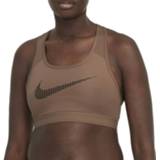 👉 Sport BH s vrouwen bruin Nike Dri-FIT Swoosh Icon Clash Sportbeha Dames