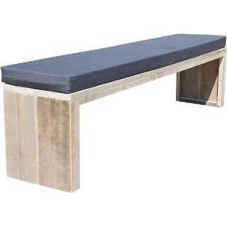 👉 Tuinbank Wood4you Amsterdam steigerhout 130x43x38cm + kussen 9110025710257