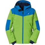👉 Skijas 140 uniseks jongens blauw groen Schöffel - Boy's Ski Jacket Hochblassen Ski-jas maat 140, groen/blauw 4061636707011