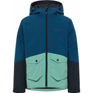 Stoic - Kid´s MountainWool VallrunSt. Ski Jacket - Ski-jas maat 104, blauw/turkoois/zwart