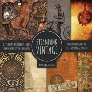 👉 Kladblok engels Vintage Steampunk Scrapbook Paper Pad 8x8 Scrapbooking Kit for Papercrafts, Cardmaking, DIY Crafts, Old Retrofuturistic Theme, Design 9781951373214