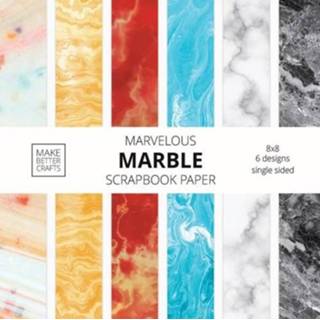 👉 Kladblok engels Marvelous Marble Scrapbook Paper 9781953987051