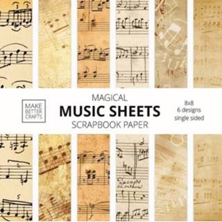 👉 Kladblok engels Music Sheets Scrapbook Paper 9781953987068