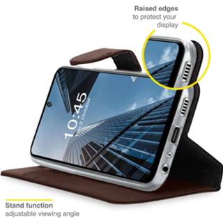 👉 Portemonnee bruin kunstleder donkerbruin unisex Accezz Wallet Softcase Booktype voor de Samsung Galaxy A52(s) (5G/4G) - 8719295599794