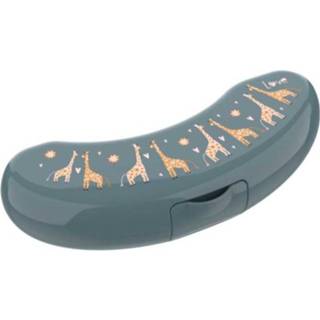 👉 Junior kinderen donkergrijs geen personage grijs kunststof Lunch Buddies fruitbox banaan Giraffe 23 cm 5420065980454