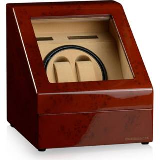 👉 Watchwinder bruin hout Designhuette Monaco LCD Burlwood 2 Plus 3 4250367304747