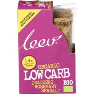 👉 Zeezout Leev crackers low carb - rozemarijn & 80 g 8718215837190