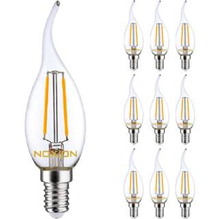 👉 Gloeilamp Voordeelpak 10x Noxion Lucent LED Kaars 2.5W 827 BA35 E14 Helder | Vervanger voor 25W 8719157036047