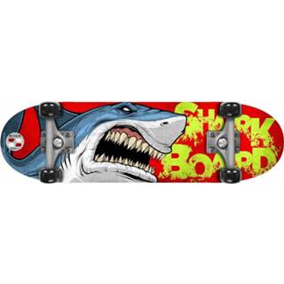 👉 Skateboard kinderen junior geen personage taal voedingstype blauw rood PVC hout Skids Control Shark 71 x 20 hout/PVC rood/blauw 3496271023102