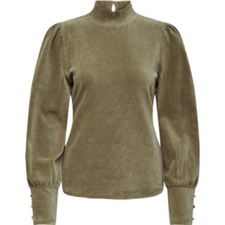 XS vrouwen taupe Only onlfenja life l/s button top jrs 5715212182639