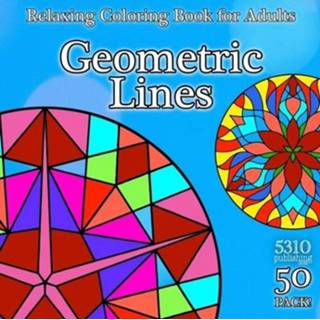 👉 Engels Geometric Lines - Relaxing Coloring Book for Adults 9781990158049