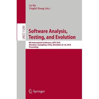 👉 Software engels Analysis, Testing, and Evolution 9783030042714
