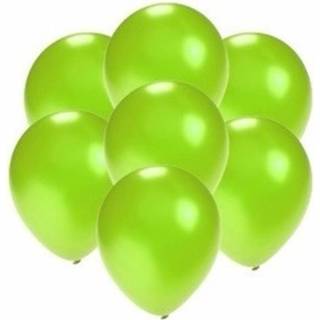 👉 Ballon groen 100x Mini Ballonnen Metallic - 8719538003507