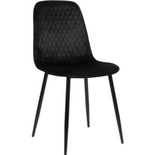 Eetkamerstoel zwart fluweel active Herning Fluweel, 8719756858644