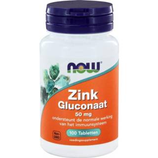 👉 Zink NOW Foods Gluconaat 50 mg 100 tab