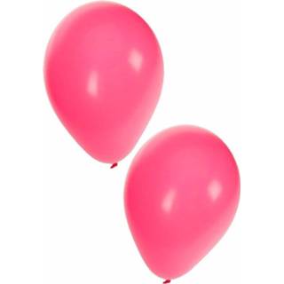 👉 10x Stuks Roze Party Ballonnen 27 Cm - Ballonnen