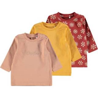👉 Shirt lange mouw katoen mix meisjes kleurrijk Name it Long Sleeve 3 Pack Nbfrihanne Café Au Lait 5715207699043