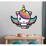 👉 Muursticker nederlands Muurstickers tekeningen Vliegende regenboog pegasus