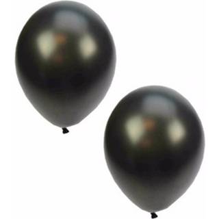 👉 Ballon zwarte 10x Stuks Metallic Ballonnen 36 Cm - 8719538243613