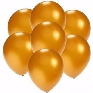 👉 Ballon gouden klein 10x Stuks Voordelige Metallic Ballonnen Formaat 13 Cm - 8719538227163