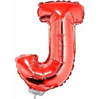 👉 Folie rood Ballon Letter J 41 Cm - Ballonnen 8719538162600