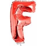 👉 Folie rood Ballon Letter F 41 Cm - Ballonnen 8719538162389