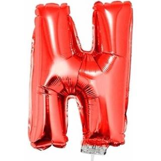 👉 Folie rood Ballon Letter N 41 Cm - Ballonnen 8719538162662