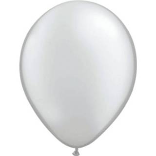 👉 Ballon zilver 50x Ballonnen Metallic - 8718758606819