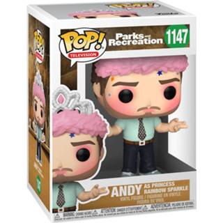 👉 Figuurtje vinyl Fan Merchandise Parks unisex multicolor And Recreation - Andy as Princess Rainbow Sparkle Figur 1147 Funko Pop!