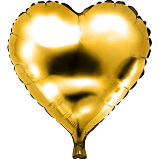 👉 Folie ballon goudkleurig Haza Original Folieballon Hartvormig Goud 46 X 49 Cm 8711319430403