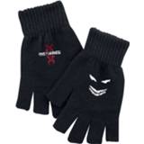 👉 Vinger loze handschoen unisex zwart rood Disturbed - Smile & Red DNA Vingerloze handschoenen 5055339796303