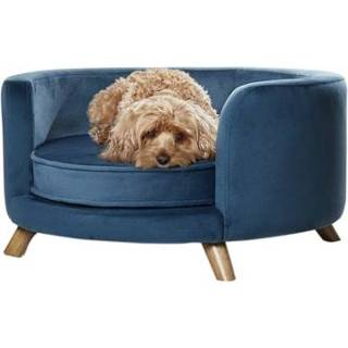 👉 Hondenmand blauw pluche Enchanted / sofa rosie peacock 68,5X68,5X35,5 CM